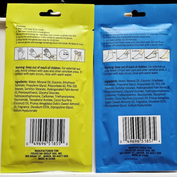 NWT B•PURE 2-PK BUNDLE: HYDRATING HAND GLOVES & FOOT MASK SET! - Picture 3 of 6